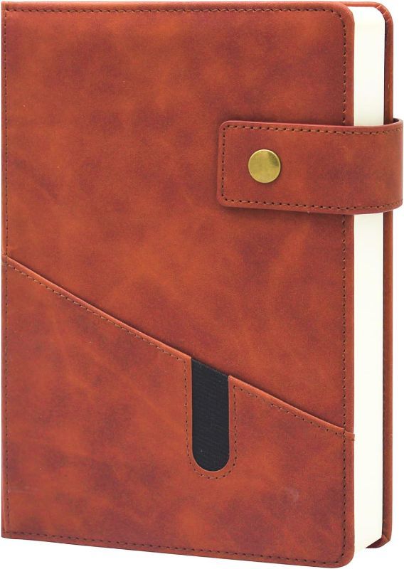Photo 1 of 996DEMING Hardcover Leather Notebook Journal for Men and Women - 360 Pages,A5 College Ruled 100gsm Lined Paper,Mens Journal for Writing,Notepads for Work,Professional Personalized Notebook,5.8'' X 8.4''(A5, Brown2)
