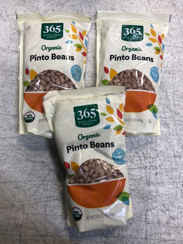 Photo 2 of ( PACK OF 3 ) 365 by Whole Foods Market, Organic Pinto Beans, 16 Ounce (BB 23MAR24)