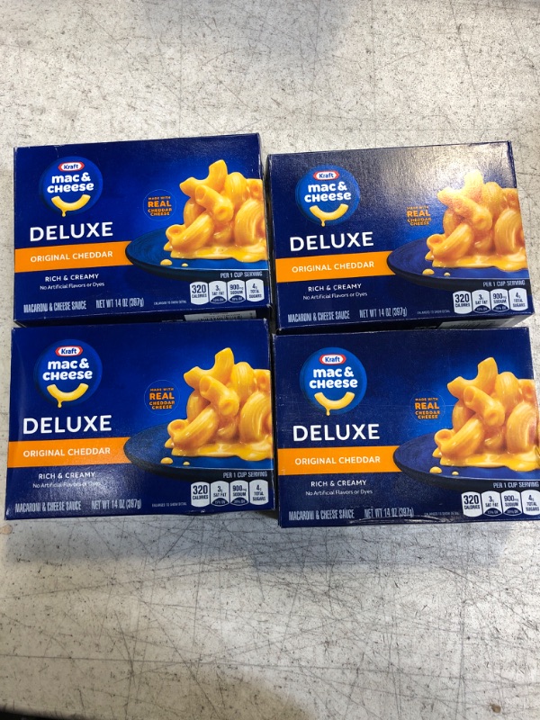 Photo 2 of ( PACK OF 4 ) Deluxe Original Cheddar Macaroni  Cheese Dinner (BB 16DEC23)