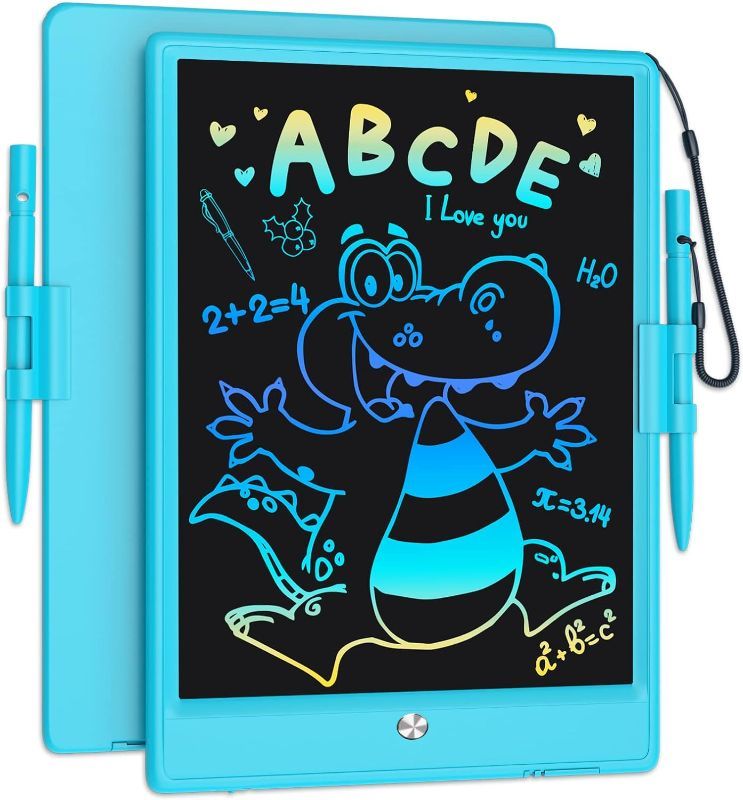 Photo 1 of LCD Writing Tablet for Kids, 10 Inch Colorful Toddler Doodle Board Drawing Tablet, Reusable Drawing Pads Educational and Montessori Learning Toy Gift for Kids Ages 3-8 Boy and Girls (Light Blue)
