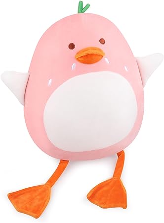 Photo 1 of Achwishap Cute Strawberry Duck Stuffed Animal,15.7” Pink Plushie Hugging Toys,Sleeping Pillows Gifts for Kids Girls Boys
