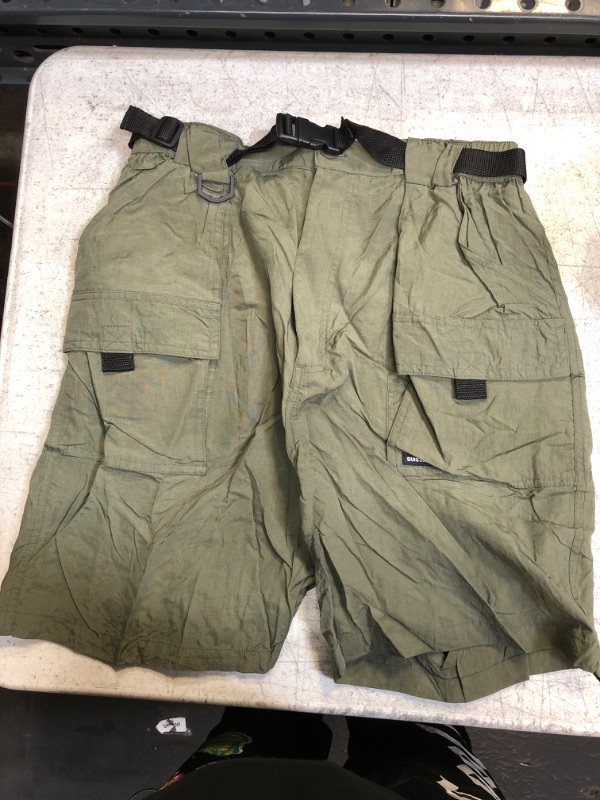 Photo 1 of Green Cargo Shorts Large 