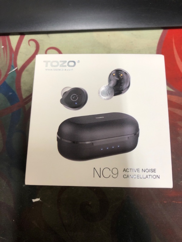 Photo 2 of TOZO NC9 Hybrid Active Noise Cancelling Wireless Earbuds, in Ear Headphones IPX6 Waterproof Bluetooth 5.3 Stereo Earphones, Immersive Sound Premium Deep Bass Headset Matte Black