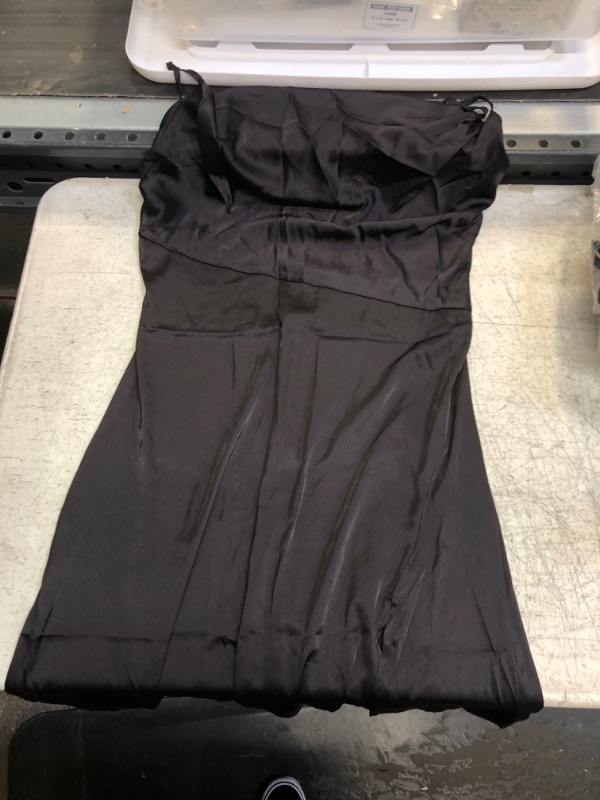 Photo 1 of Black Satin Dress Large 