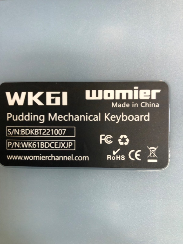 Photo 3 of Womier WK61 60% Wired Mechanical Gaming Keyboard for PC, Compact RGB Backlit Hot-Swappable Type-C Keyboard with Pudding Keycaps,Red Switch for PC Gamer Office/Windows PC Laptop Mac/Xbox
