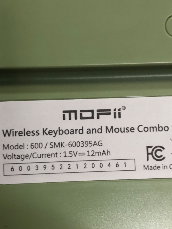 Photo 3 of MOFii Wireless Keyboard and Mouse Combo, Computer Full Size Keyboard, 2.4GHz USB Dropout-Free Connection, Cute Wireless Moues for PC/Laptop/Mac Computer Green Mixed