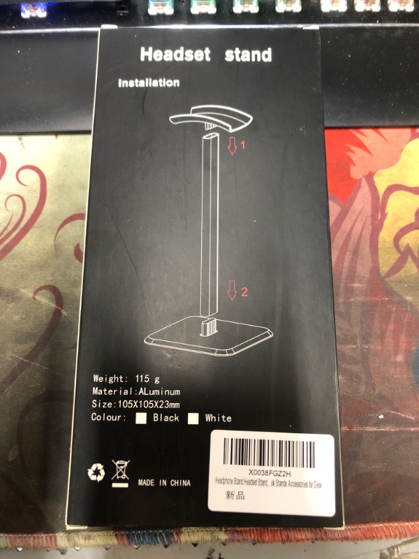 Photo 1 of FEIYING Headphone Stand Headset Stand, Headphones Holder, Aluminum Support & Protective Headrest Gaming Headset Holder Hanger Hook Stands Accessories for Desk