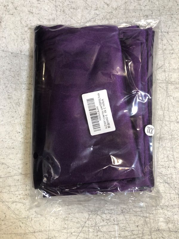 Photo 2 of ALIZIWAY Unisex Hooded Cloak Cape with Hood Satin Halloween Cosplay Costume Large Purple