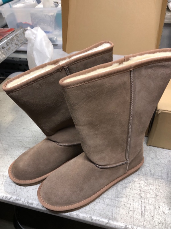Photo 1 of Vepose Women's Boots Suede Snow Booties Warm Mid Calf Fashion Classic Knee High Shoes 11 Tall 988 Mushroom
