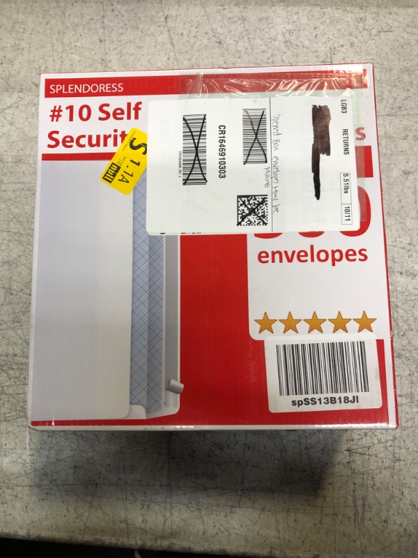 Photo 3 of #10 Envelopes Letter Size Self Seal, Business White Security Tinted Peel and Seal, 500 Pack Windowless, Legal Size Regular Plain Envelopes 4-1/8 x 9-1/2 Inches - 24 LB Envelops 500 Count