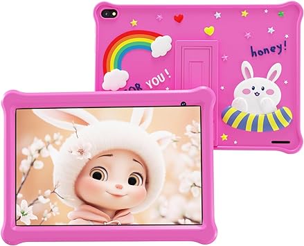 Photo 1 of HOTTABLET Kids Tablet, 10 inch Android Tablet for Kids, Toddler Tablet with Case, Parental Control, 6000mAh, Quad Core Processor, 32GB ROM, HD Touch Screen Tablets, Pink
