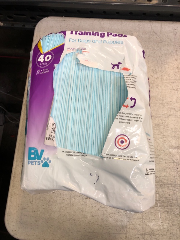 Photo 2 of BV Pet Training Pads for Dogs and Puppies, X-Large 28" x 34" Training Pad, 40-Count Dog Pee Pad, Disposable Puppy Pads XL, Doggie Potty Pads, Extra Large Dog Pads, Quick Absorb