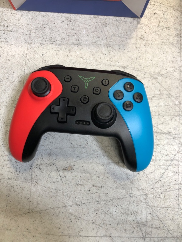 Photo 2 of Wireless Switch Controller for Switch/Lite/OLED Controller, Switch Controller with a Mouse Touch Feeling on Back Buttons, Extra Switch Pro Controller with Wake-up,Programmable, Turbo Function Red+Blue