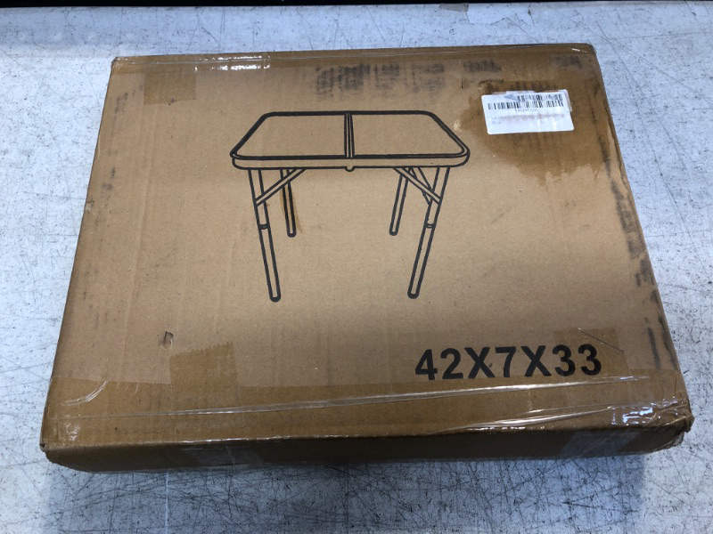 Photo 1 of Moosinily Folding Table 2Ft Camping Table with Carry Handle Adjustable Height Picnic Table Mesh Top Small Portable Table for Outdoor Indoor Grill BBQ Travel Barbucue Beach Black 2 FT