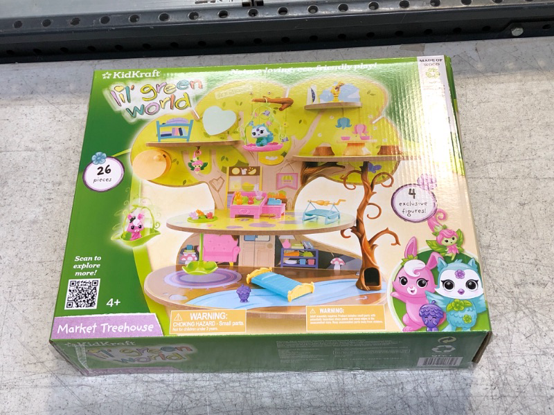 Photo 2 of +++FACTORY SEALED+++ KidKraft Lil Green World Wooden Market Treehouse Play Set with 26 Accessories

