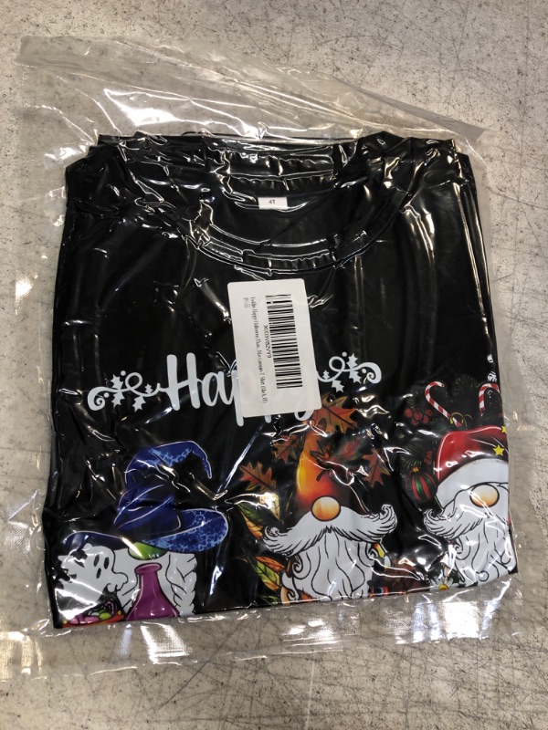 Photo 2 of +++SIZE 5T++ Halloween Thanksgiving Christmas Happy HalloThanksMas Gnomes T-Shirt
