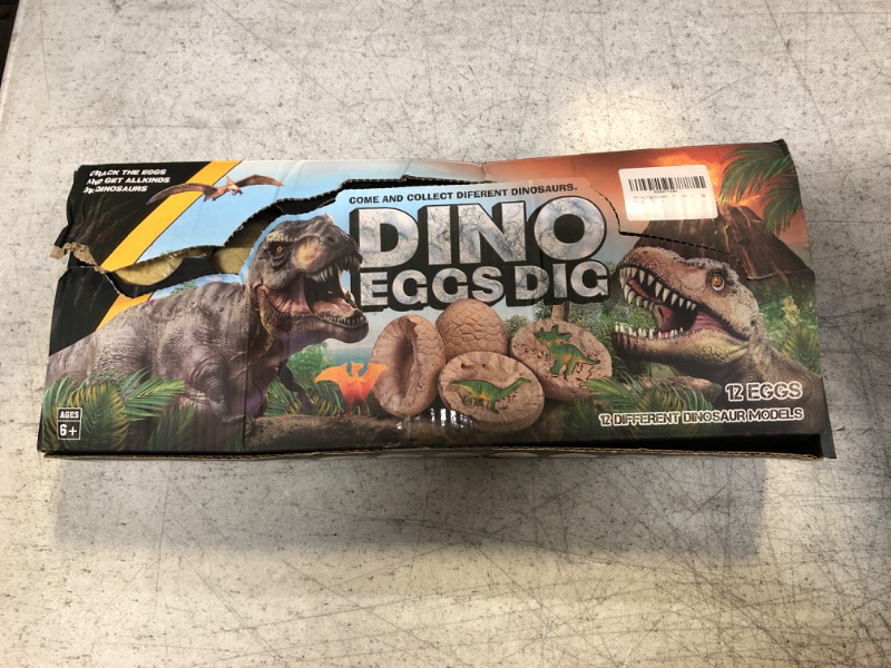 Photo 2 of Dinosaur Eggs Excavation Dig Kit - 12 Unique Eggs Dinosaur Toy ?Easter Eggs Science STEM Gifts for Boys Girls Dinosaur Egg Toys for Age 6-8 8-12 Year Old
