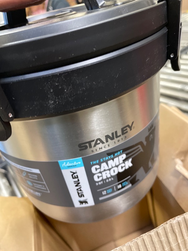 Photo 2 of Stanley Adventure Stay Hot 3qt Camp Crock Pot - Vacuum Insulated Stainless Steel Food Container - Keeps Food Hot for 12 Hrs & Cold for 16 Hrs 3QT Stainless Steel