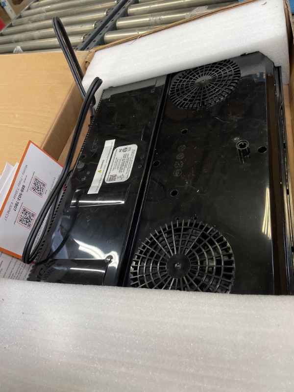 Photo 1 of NUWAVE Double Precision Induction Cooktop, Portable, Powerful with 2 Large 8” Heating Coils, 94 Temperature Settings from 100°F to 575°F in 5°F Increments, 2 – 11.5” Heat-Resistant Cooking Surfaces