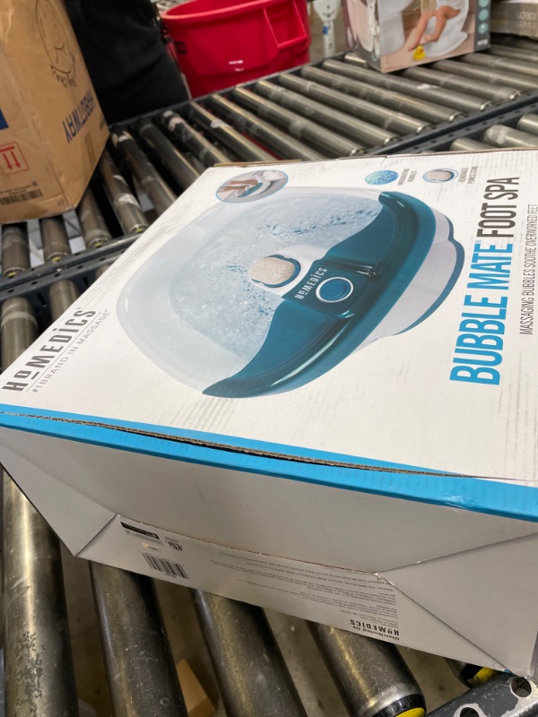 Photo 3 of HoMedics Bubble Mate Foot Spa, Toe Touch Controlled Foot Bath with Invigorating Bubbles and Splash Proof, Raised Massage nodes and Removable Pumice Stone