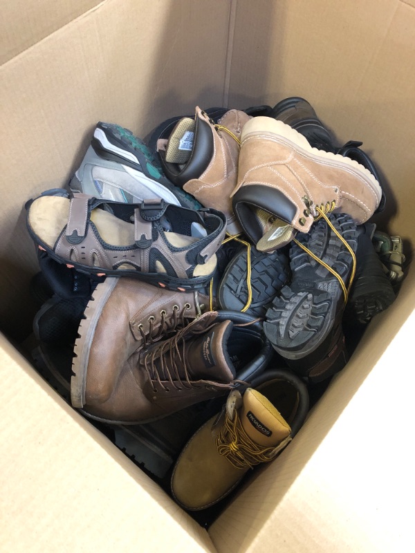 Photo 1 of Box Lot of Misc. Shoes Sold as Is Different Sizes Final Sale