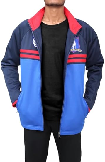 Photo 1 of Albino Fashion Mens Track Lightweight Sports Jacket | Football Track Jacket | Football Coach Track Blue Polyester Jacket
Size: XL