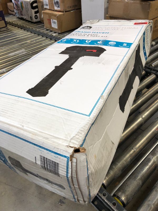 Photo 1 of Architectural Mailboxes Grand Haven Plastic, Mailbox and Post Kit, Black