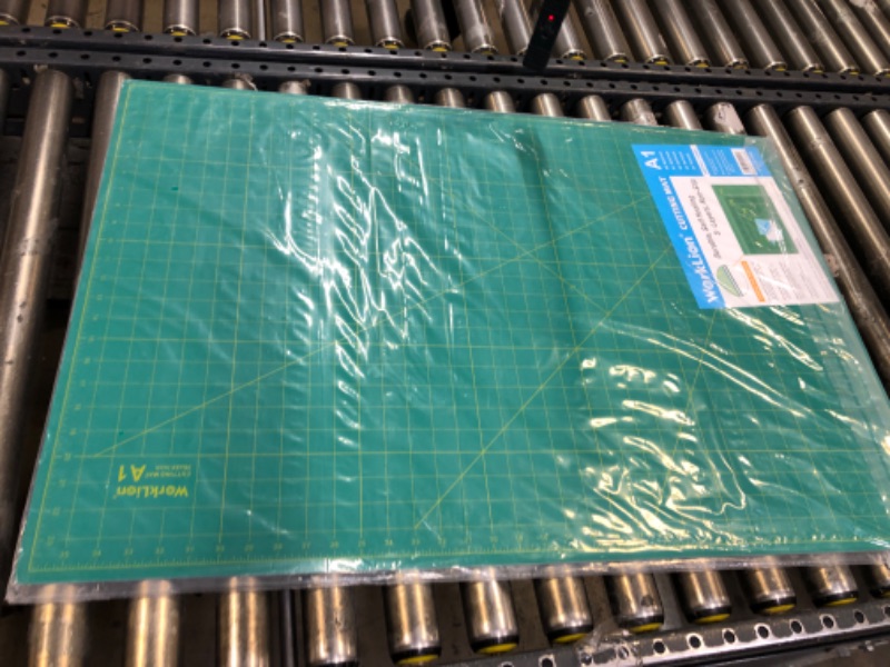 Photo 1 of WORKLION 24" x 36" Large Self Healing PVC Cutting Mat, Double Sided, Gridded Rotary Cutting Board for Craft, Fabric, Quilting, Sewing, Scrapbooking - Art Project… A1: Green/Blue A1:24 x 36 inch