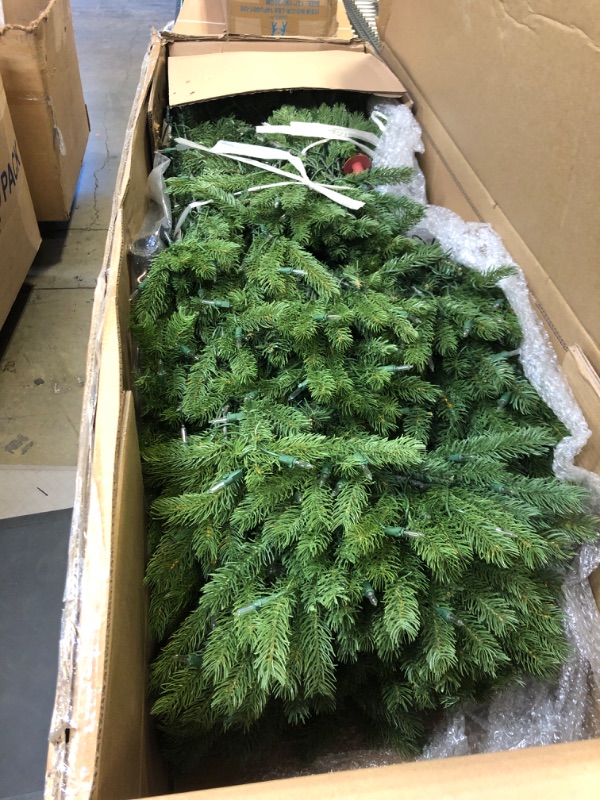 Photo 2 of 7.5ft Pre-lit Full Jersey Fraser Fir Artificial Christmas Tree Clear Lights - National Tree Company
