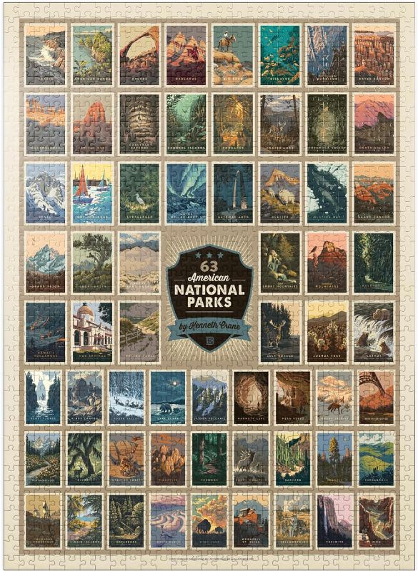 Photo 1 of 62 AMERICAN NATIONAL PARKS WILDERNESS & WONDER 1000 PCS PUZZLE 
