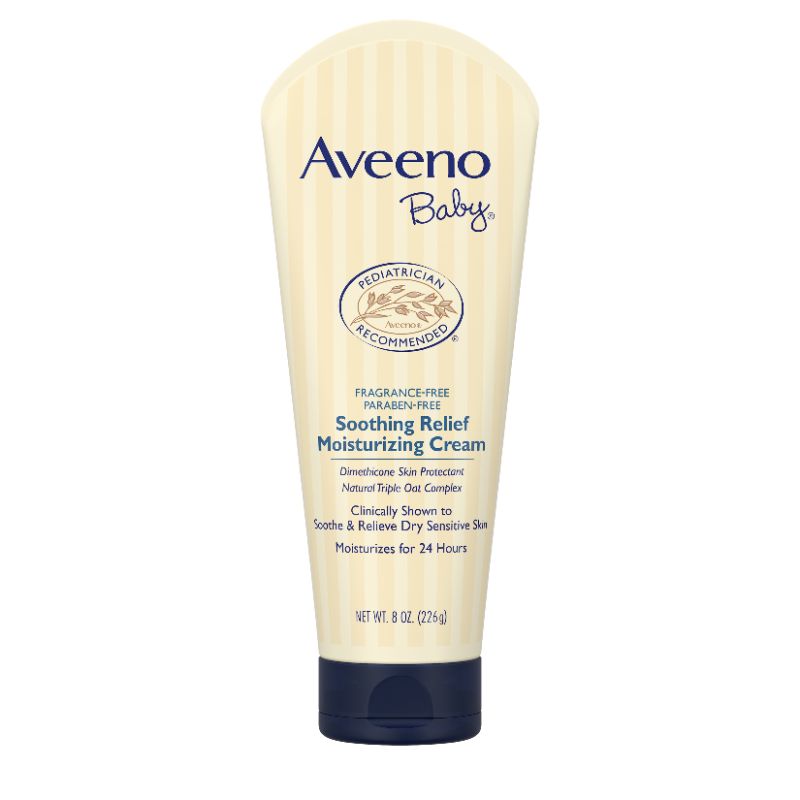 Photo 1 of Aveeno Baby Soothing Relief Moisturizing Cream with Natural Oat Complex Dimethicone, Hypoallergenic Baby Cream to Soothe Rel