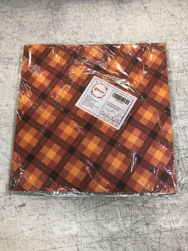 Photo 1 of 24 Sheet Fall Plaid Pattern Paper Pack Scrapbook Specialty Thanksgiving Paper Double-Sided Decorative Craft Paper for Fall Thanksgiving DIY Scrapbook Card Making Decoration
