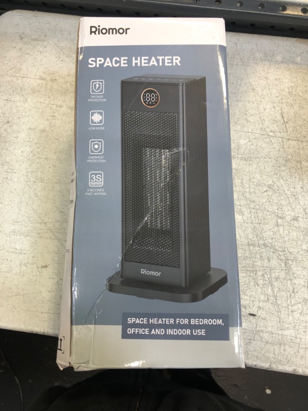Photo 3 of Space Heater Indoor, 1500W PTC Electric Heater with Thermostat and Timer, 2s Fast Heating heaters for Indoor Use Large Room Bedroom Home Office