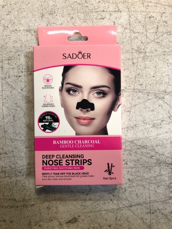 Photo 2 of  PalmJoy Blackhead Pore Strips, Deep Cleansing Charcoal Strips with Instant Blackhead Removal (6PCS)