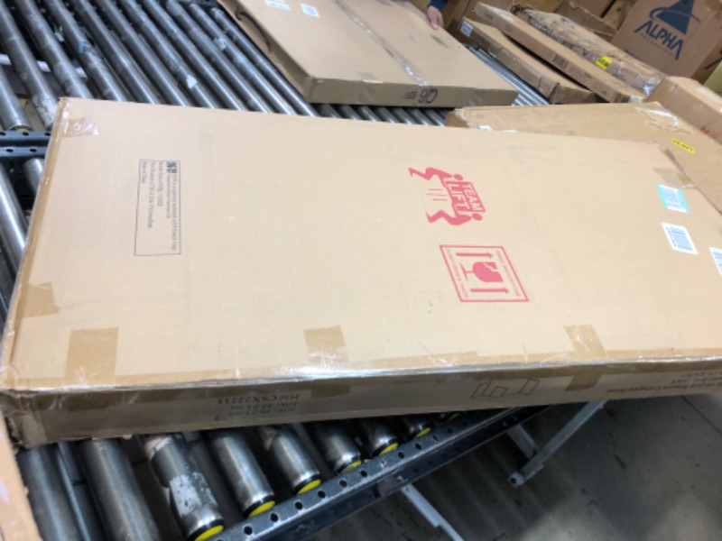 Photo 1 of SHW 48-Inch Mission L-Shaped Home Computer Desk, Black 48-Inch L-Shaped Black