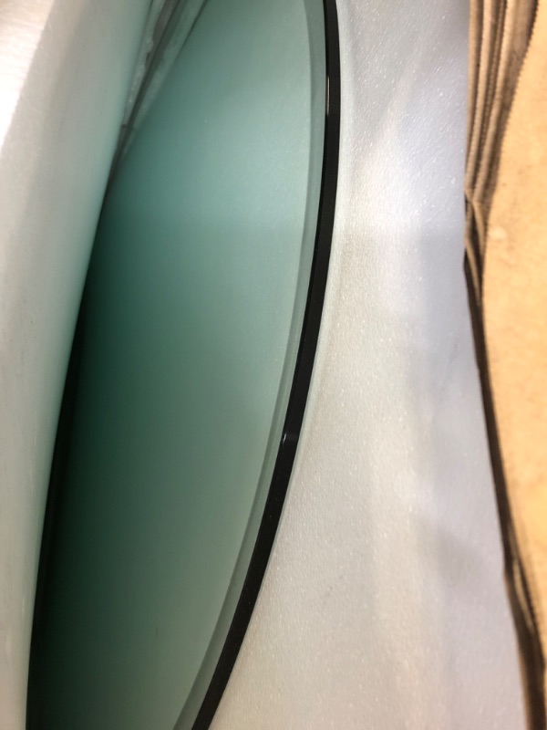 Photo 3 of 42 in. Clear Round Glass Table Top, 3/4 in. Thickness Tempered Beveled Edge Polished
