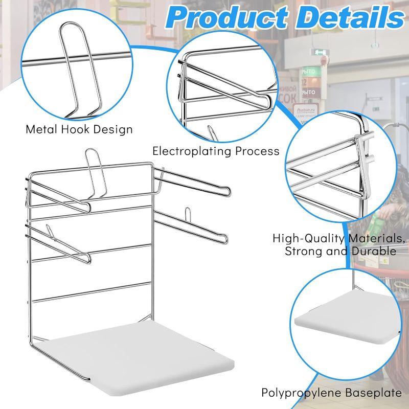 Photo 1 of  Plastic Grocery Bag Holder Shopping Bag Rack T Shirt Bag Shopping Bag Stand Plastic Bag Organizer with Pp Base for Grocery Store Retail Kitchen Restaurant Supermarket 12.2"L x 12.4"W x 15.8"H