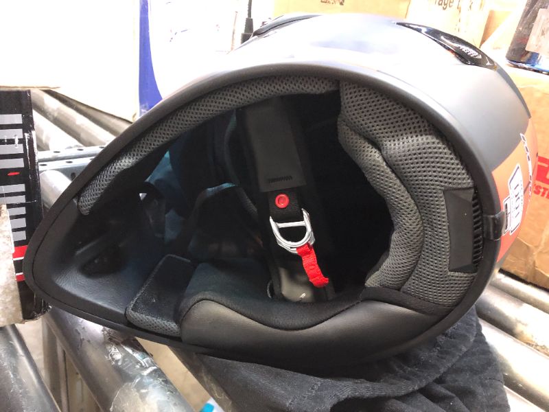 Photo 2 of NENKI Dual Sport Enduro Motocross & Motorcycle Helmet NK-310 Dot Approved with Iridium Red Visor Attached Clear Visor Large Matt Black & Red