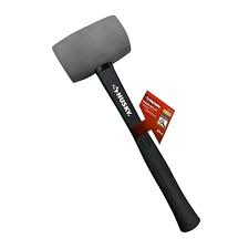 Photo 1 of 24 oz. Gray Rubber Mallet with 14 in. Fiberglass Handle
