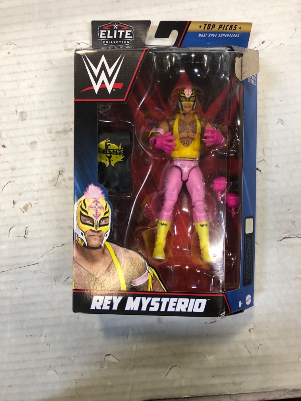 Photo 2 of Mattel WWE Rey Mysterio Top Picks Elite Collection Action Figure, Articulation & Life-Like Detail, Interchangeable Accessories, 6-In