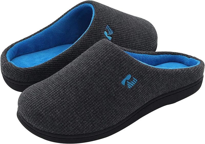 Photo 1 of RockDove Men’s Two-Tone Slippers 2023 Version, Size 11-12 US Men, Gray/Blue MED 