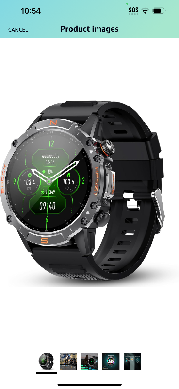 Photo 1 of Smart Watch for Men, Smart Watch with 1.43" AMOLED, Dark Black