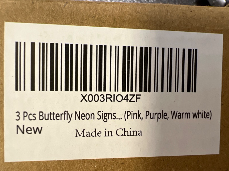 Photo 1 of BRIGHTDECK 3 Pcs Butterfly Neon Signs, Neon Light for Bedroom, USB or 3-AA Battery Powered LED Wall Décor for Valentines Day Birthday Gift, Wedding, Party, Home Decor (Pink, Purple, Warm white)