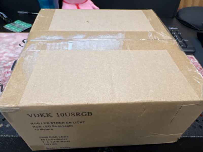 Photo 1 of VDKK RGB Led Strip Lights-32.8FT RGB LED Neon Light Strip,AC110-120V Flexible Light with Remote,Dimmable Waterproof Multi Color Changing Rope Lighting for Home Garden Building Commercial Decor