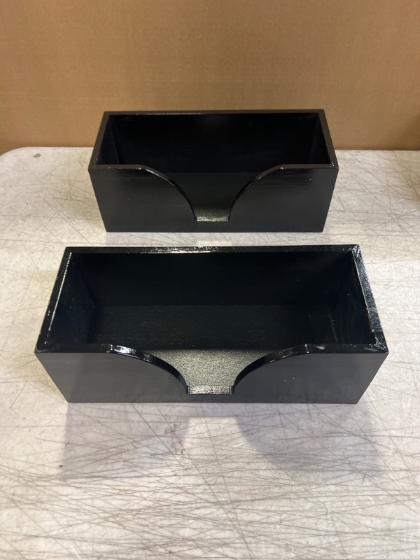 Photo 1 of  Wood Napkin Holder - Black