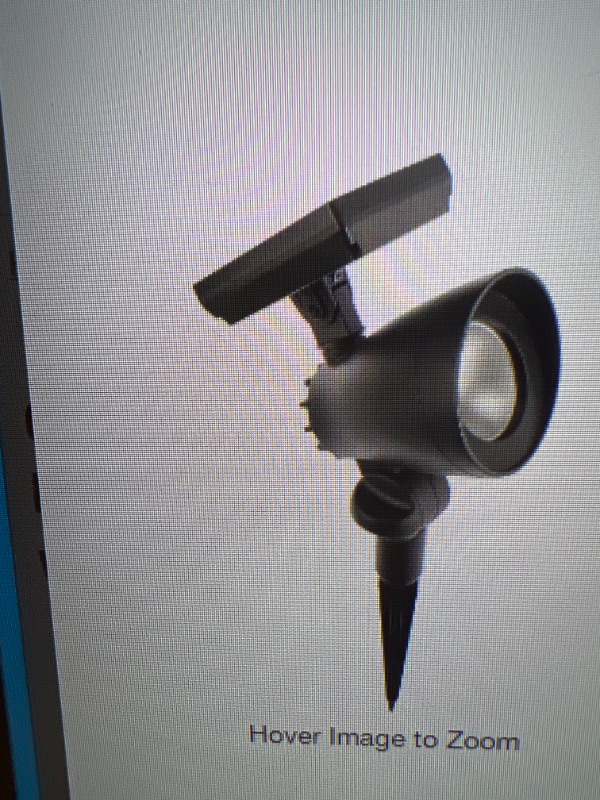 Photo 1 of 55 Lumens Black LED Outdoor Solar Spotlight with Adjustable Head