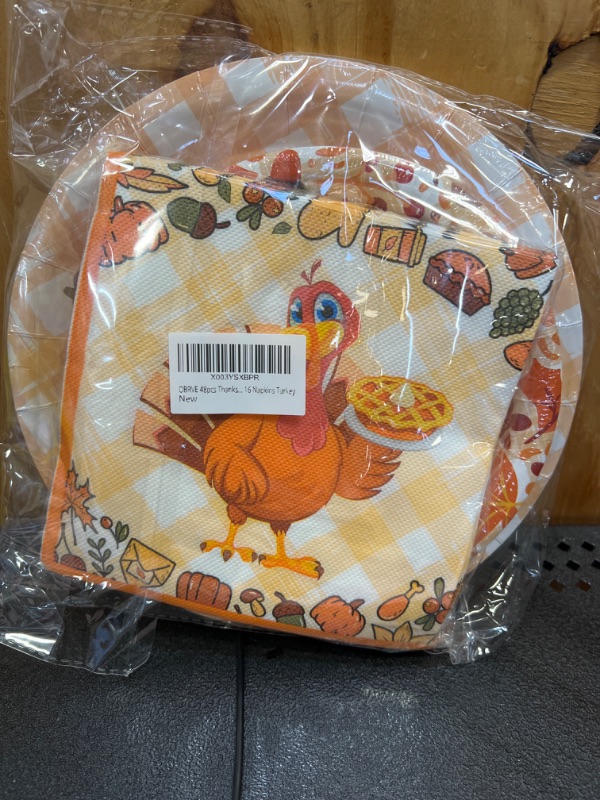 Photo 1 of 38 PCS  Thanksgiving Disposable Paper Plates,