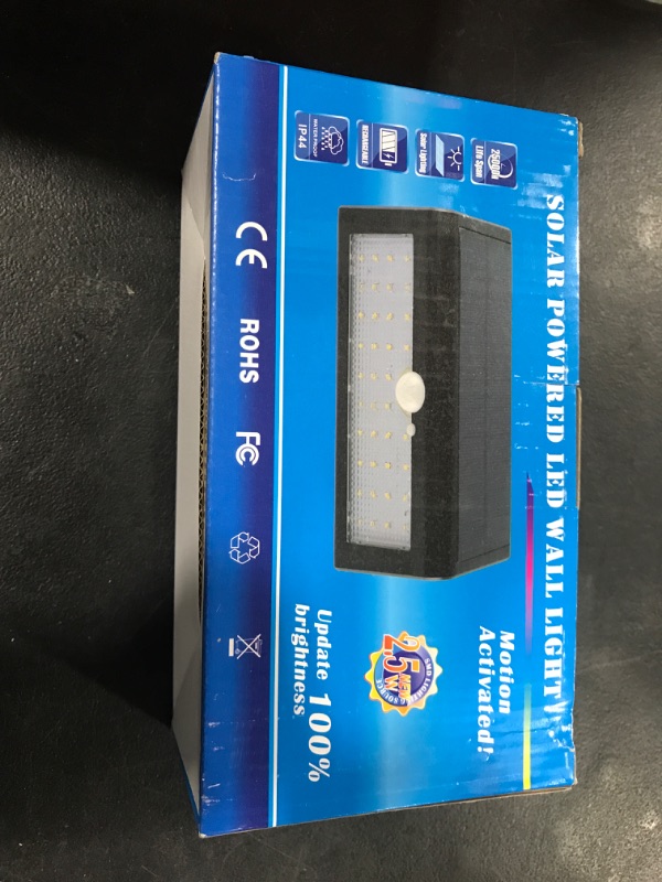 Photo 1 of 4TH FILE Solar Powered Outdoor Light- Super Bright LED Solar Motion Sensor Light Outdoor for House, Garage, Yard & Garden Pathway- Durable, IP65 Waterproof Solar Wall Lights Outdoor Wireless Lighting