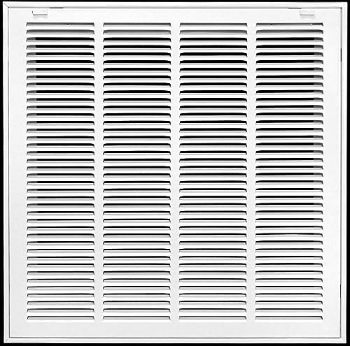 Photo 1 of 20" X 14" Return Air Filter Grille - Filter Included - Easy Plastic Tabs for Removable Face/Door - HVAC Vent Duct Cover - White [Outer Dimensions: 21.
