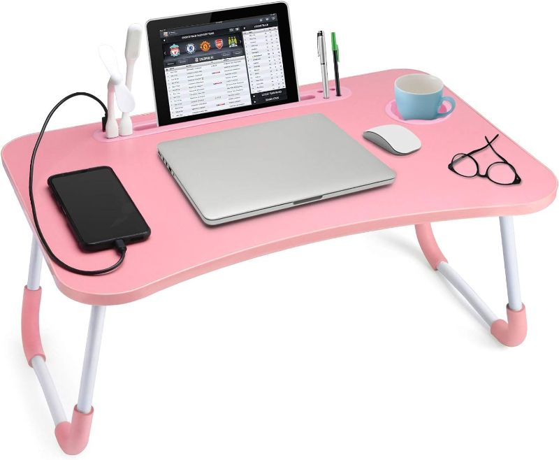 Photo 1 of Slendor Laptop Desk Foldable Bed Table Folding Breakfast Tray Portable Lap Standing Desk